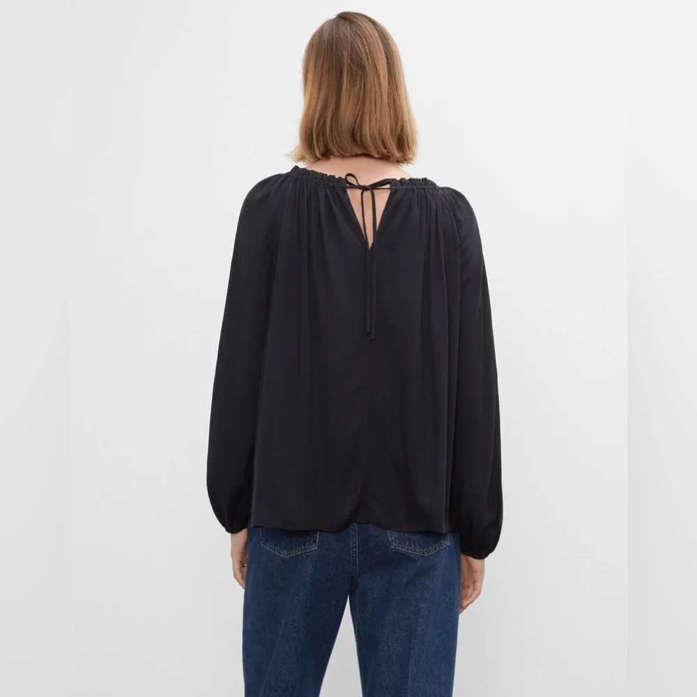 NWT Club Monaco Shirred Tie Shirt - Picture 2 of 9